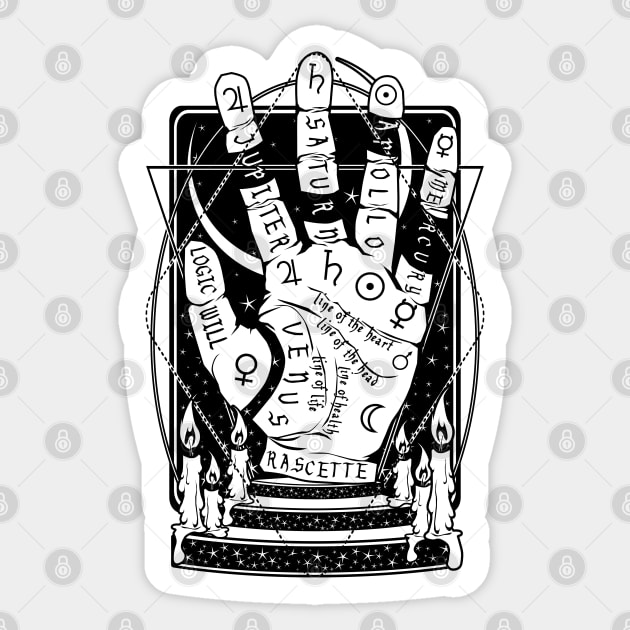 Palm Reading Sticker by Von Kowen